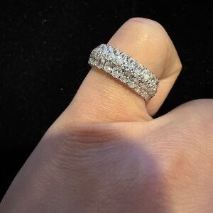 Oval Lab Diamond Eternity Ring size 7